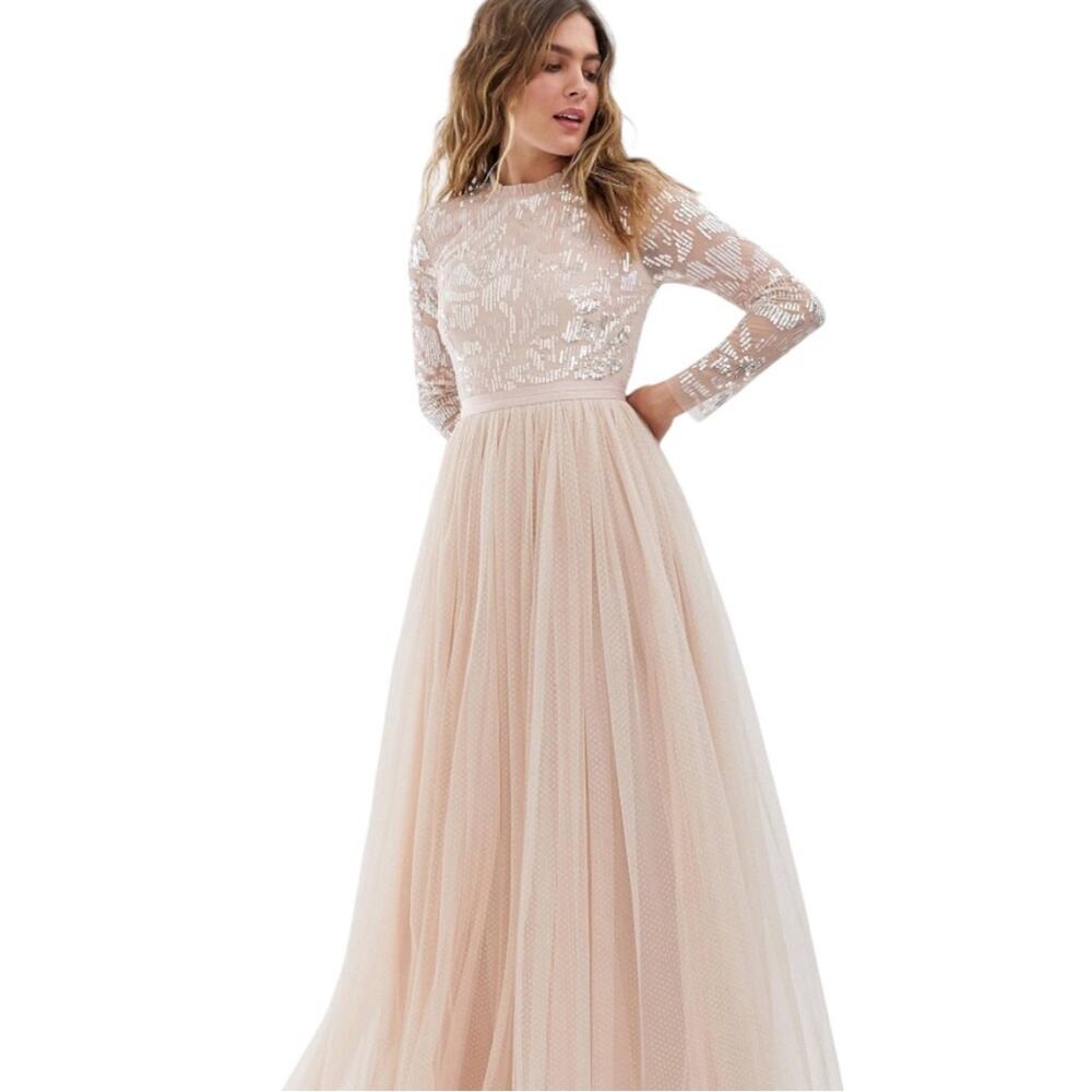 Needle & Thread Cream Maxi Dress